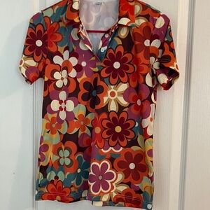 Floral Multicolor Polo Shirt